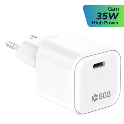 SGS STCPDGAN35W-WH Caricatore USB Type-C 35w Bianco