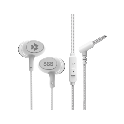 SGS KABEANWH Bean Music Auricolari Stereo Con Cavo Jack 1.2M White