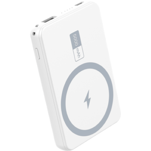 SGS PWRBK5000MS-WH Powerbank Magsafe Wireless 5000mAh Bianco