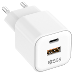 SGS STCPDGAN35WD-WH Caricatore Usb-A To USB-C 35w Bianco