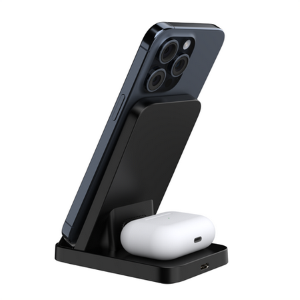 SGS WRLSCHRG-2IN1BK 2-In-1 Stand Base Ricarica Wireless 2 In 1 Black