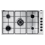 DeLonghi YAL59DD Piano Cottura Da Incasso 90Cm 5 Fuochi Con Tripla Corona