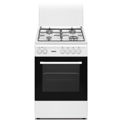 Nikkei Italia SN554WE cucina Elettrico Gas Nero, Bianco