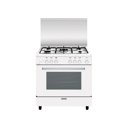 Glem Gas A85GXF5 Cucina a Gas 5 Fuochi Forno a Gas Grill 80x50 cm Bianco
