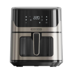 Black & Decker BXAF6500E Friggitrice Ad Aria 6,5L 1600W Nero/Grigio