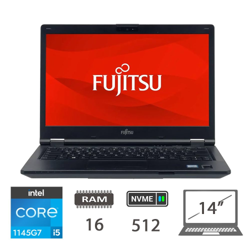 Fujitsu E5411 Notebook i5-1145G7 16Gb 512Gb 14" Windows 11 Pro Ricondizionato Grado A 2 Anni Garanzia