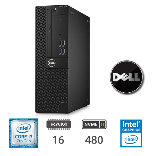 Dell Regloo 3050 SFF i7-7700 16Gb+480Gb Windows 10 Pro Ricondizionato Grado A 2 Anni Garanzia