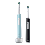 Braun Oral-B Pro 1 PRO1CRSDUO spazzolino elettrico Adulto Spazzolino rotante-oscillante Nero Turchese Bianco