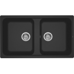 Elleci LIFE 450 Lavello montato su piano Rettangolare Granitek Nero 86x50cm
