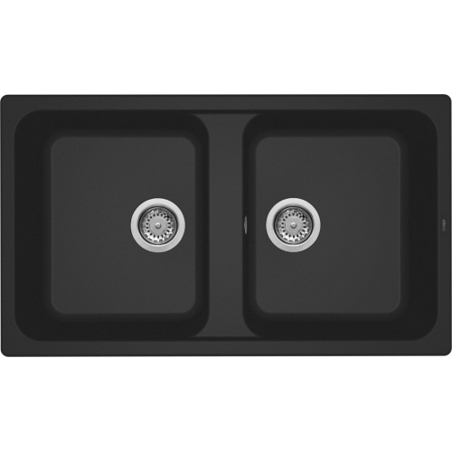 Elleci LIFE 450 Lavello montato su piano Rettangolare Granitek Nero 86x50cm
