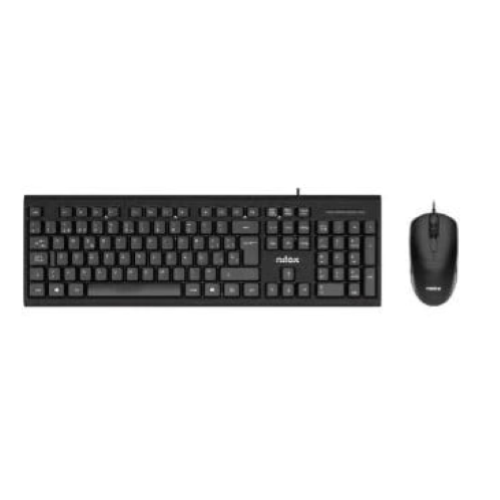 Nilox NXKMIT0011 Mouse e tastiera a cavo Black