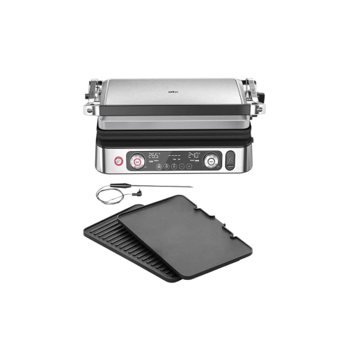 Braun 0X17900007 Griglia di contatto bistecchiera 2200W con sonda carne