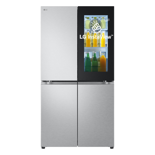LG InstaView GMV960MBDE Frigorifero Multidoor Quattroporte, Classe E, 666L, Wi-Fi, Selettore umidità Total No frost, Metal Sorbet