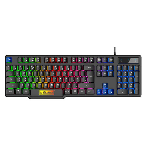 Sparco SPGAMEKIT Gaming Kit 4 In 1 Tastiera Mouse Tappetino e Cuffie con Microfono Celly Kit Da Gioco