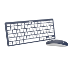 Pantone PT-KB09N tastiera Mouse incluso Casa RF Wireless QWERTY Italiano Blu marino