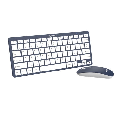 Pantone PT-KB09N tastiera Mouse incluso Casa RF Wireless QWERTY Italiano Blu marino