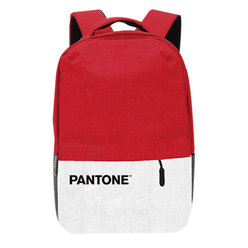 Pantone PT-BPK001R1 zaino Zaino casual Rosso, Bianco Poliestere
