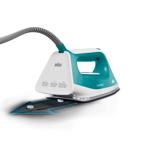 Braun IS1013GR CareStyle 1 Ferro da stiro con caldaia, Piastra con tecnologia FreeGlide3D, 2400W, 1.5L Bianco/Turchese