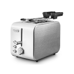 DeLonghi CTX 2203.W tostapane 2 fetta/e 550 W Argento, Bianco