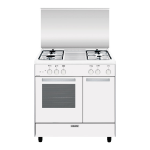 Glem Gas AR854GX cucina Elettrico/Gas Bianco con portabombola
