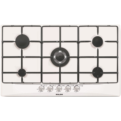 Glem Gas GT955 Bianco piano cottura Da incasso 90 cm 5 Fornelli gas