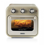 Ariete 4632 Friggitrice ad aria e forno Vintage, 1400W, 2in1, Capacità 16L Timer 60 minuti, Doppio vetro, Beige