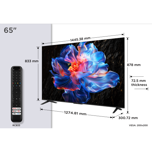 TCL P6K Serie Smart TV 4K Ultra HD 65" 65P6K, Dolby Audio, HDR10+, Google TV