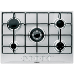 Glem Gas P5GFXV piano cottura Nero, Acciaio inox Da incasso 70 cm 5 Fornelli