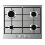 Candy Idea CHW6BRX Acciaio inox piano cottura Da incasso 60 cm Gas 4 Fornelli