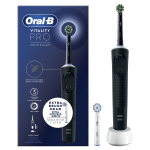 Braun Oral-B Vitality Spazzolino Elettrico Ricaricabile Pro Nero, 2 testine
