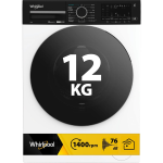 Whirlpool WPM27WADSIT FRONT LOADER STD, Capacità 12kg, classe A -10%, bianco, Autodose, vapore, porta nera, Wi-Fi
