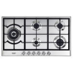 DeLonghi NSL 590D X piano cottura Acciaio inox Da incasso 90 cm Gas 5 Fornelli