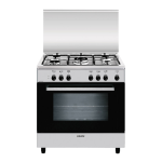 Glem Gas A855EI cucina Elettrico Nero, Acciaio inox 80x50cm