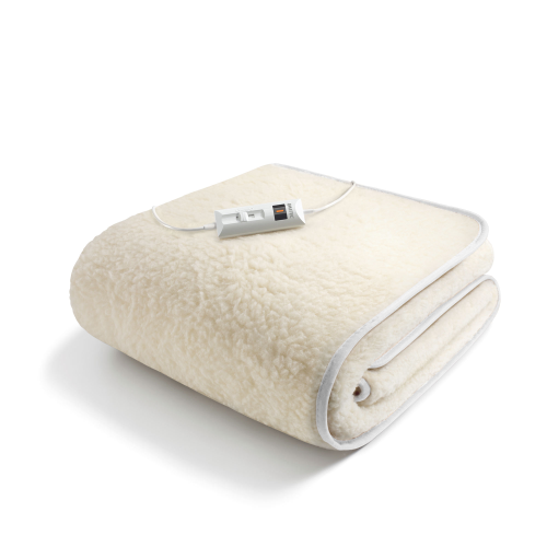 Imetec Scaldasonno Comfort Singolo 80x150 cm, 50% Lana e Merino, 2 Temperature