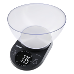 Zephir ZHS511 bilancia da cucina Nero Superficie piana Rettangolo Bilancia da cucina elettronica