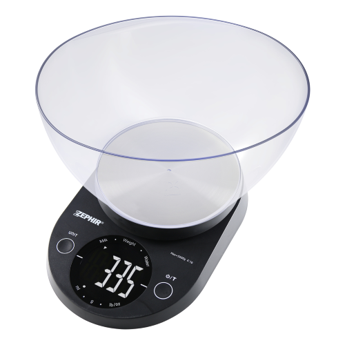Zephir ZHS511 bilancia da cucina Nero Superficie piana Rettangolo Bilancia da cucina elettronica