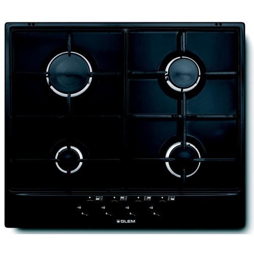 Glem Gas GT64BK piano cottura Nero Da incasso 60 cm 4 Fornelli