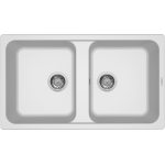Elleci Life 450 Lavello montato su piano Rettangolare Granitek Bianco