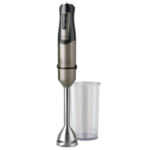 Black & Decker BXHB1200E Frullatore Ad Immersione Minipimer 1200W Nero Acciaio inox
