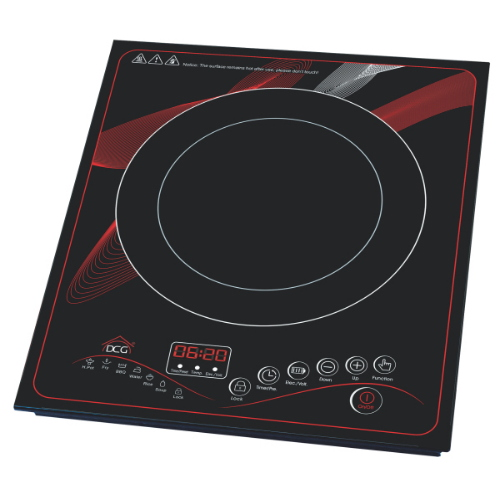 DCG Eltronic EKP2430 piano cottura Nero, Rosso Da incasso Piano cottura a induzione 1 Fornello
