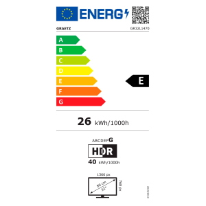 Graetz GR32L1470 Smart Tv 32" HD Webos Hub