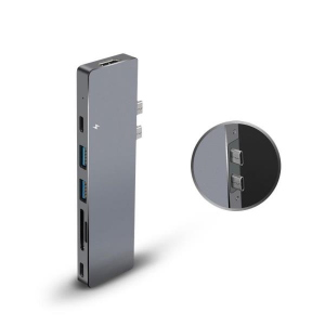 Nilox NLX-2TC-HUBAPP Docking Station Con Porta USB-C 3.1 Per Macbook 2 Porte USB HDMI 4K 