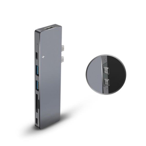 Nilox NLX-2TC-HUBAPP Docking Station Con Porta USB-C 3.1 Per Macbook 2 Porte USB HDMI 4K 