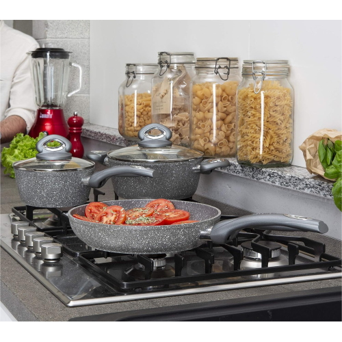 Aeternum Bialetti Madame Petravera 3.0, Padella Antiaderente, Ideale per Induzione 26cm Grigio