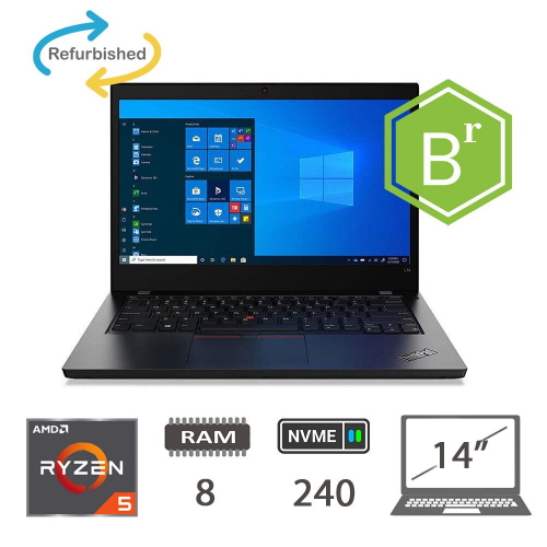 Lenovo Notebook L14 Ryzen 5 Pro 4500U 8Gb+240Gb Windows 11 Pro Ricondizionato Grado B