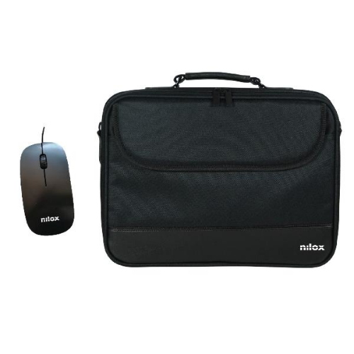 Nilox NXMOS5156BK Borsa 15.6 PRO + Mouse Con Filo USB Nero