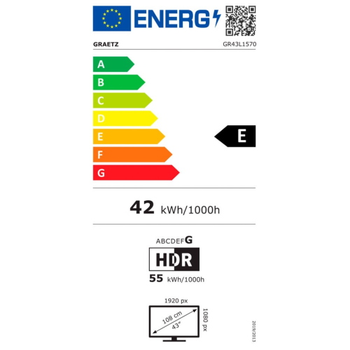 Graetz GR43L1570 43" Smart Tv Full HD Web OS