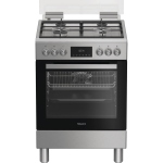 Hotpoint Ariston H6G5LMX cucina a libera installazione, 60x60cm, piano gas, forno elettrico ventilato, grill elettrico, 73 Lt, classe A, Inox