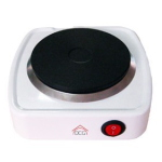 DCG Eltronic EKP2418 piano cottura Nero, Bianco Superficie piana Piastra sigillata 1 Fornello