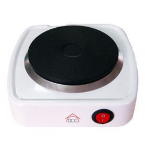 DCG Eltronic EKP2418 piano cottura Nero, Bianco Superficie piana Piastra sigillata 1 Fornello